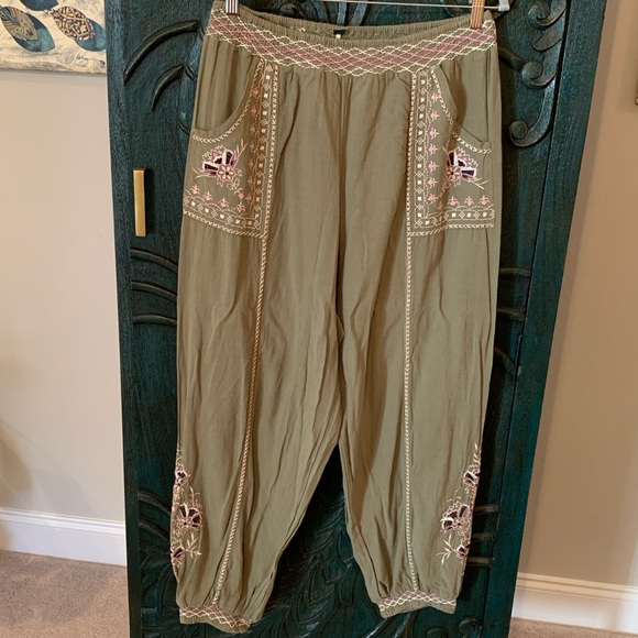 Free People Camellia Embroidered Joggers - Picture 3 of 11